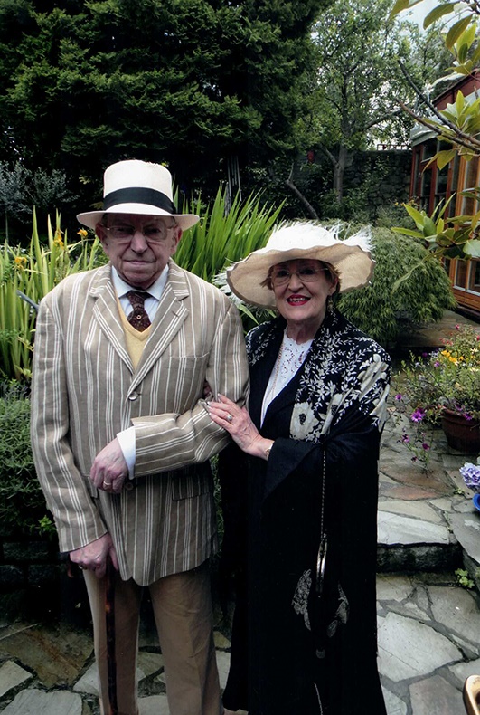 BA and Michael Dressed up for Bloomsday